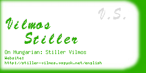 vilmos stiller business card